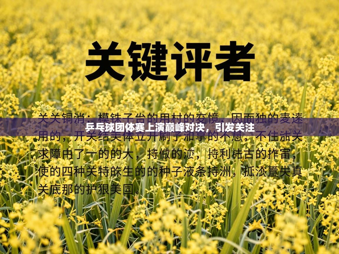 乒乓球团体赛上演巅峰对决，引发关注  第2张