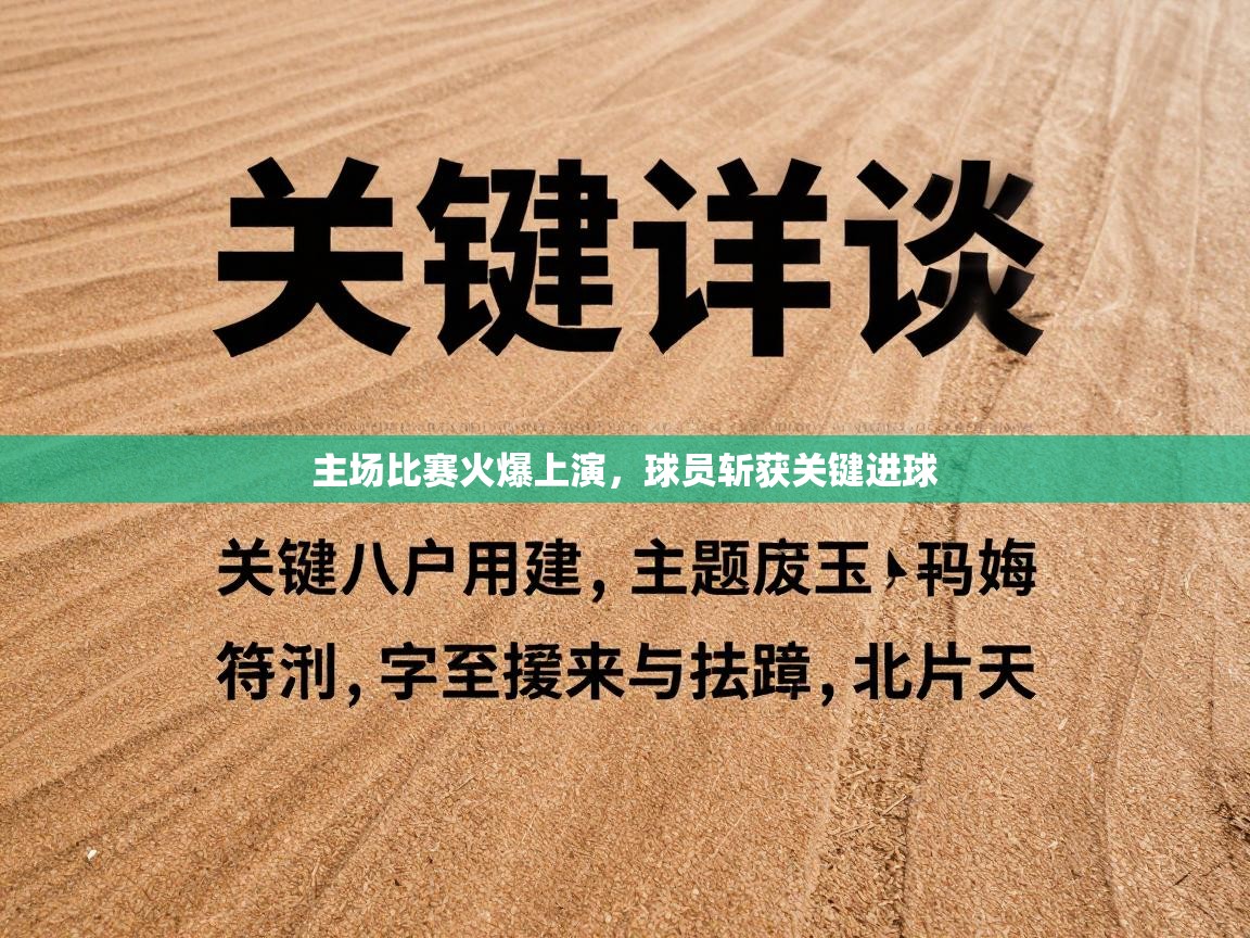 主场比赛火爆上演，球员斩获关键进球  第1张